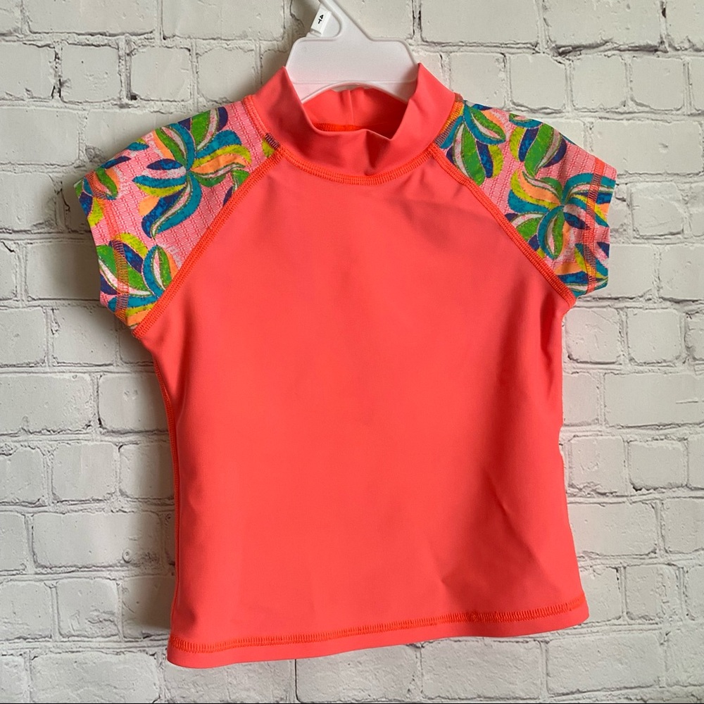 Llbean Toddler Girls Swim Top Rashguard